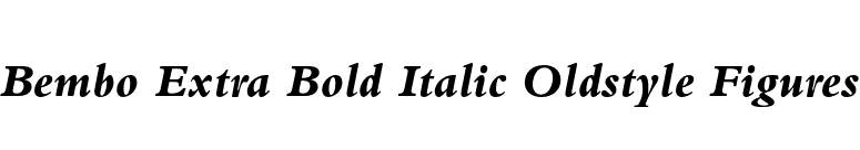Bembo Extra Bold Italic Oldstyle Figures font preview