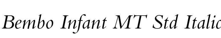 Bembo Infant MT Std Italic font preview