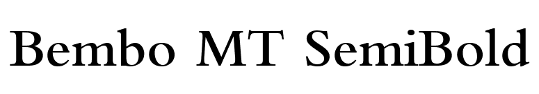 Bembo MT SemiBold font preview