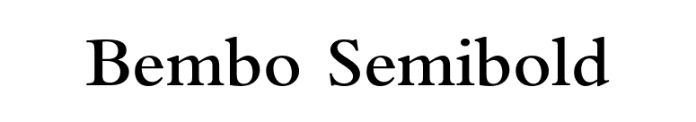 Bembo Semibold font preview