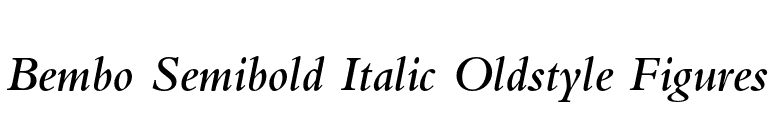 Bembo Semibold Italic Oldstyle Figures font preview