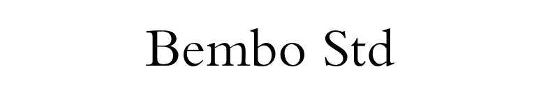 Bembo Std font preview