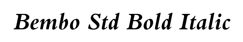Bembo Std Bold Italic font preview