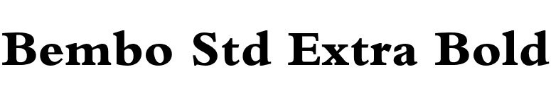 Bembo Std Extra Bold font preview