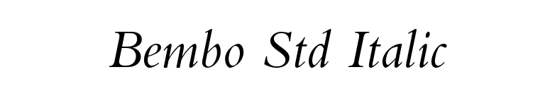 Bembo Std Italic font preview