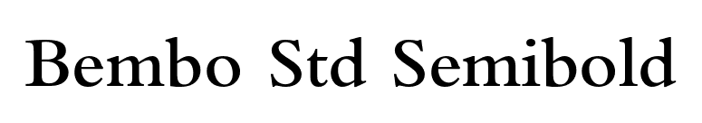 Bembo Std Semibold font preview