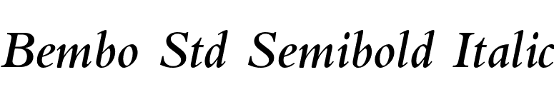 Bembo Std Semibold Italic font preview