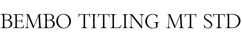 Bembo Titling MT Std font preview