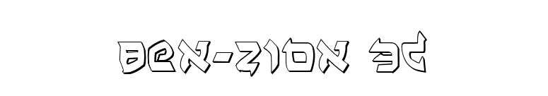 Ben-Zion 3D font preview