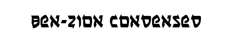 Ben-Zion Condensed font preview