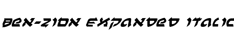 Ben-Zion Expanded Italic font preview