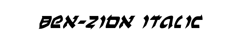 Ben-Zion Italic font preview