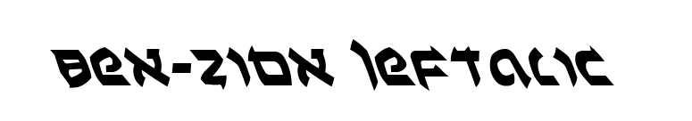 Ben-Zion Leftalic font preview