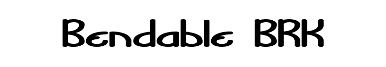 Bendable BRK font preview
