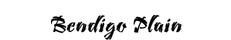 Bendigo Plain font preview