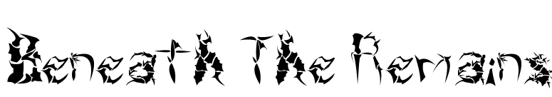 Beneath The Remains font preview