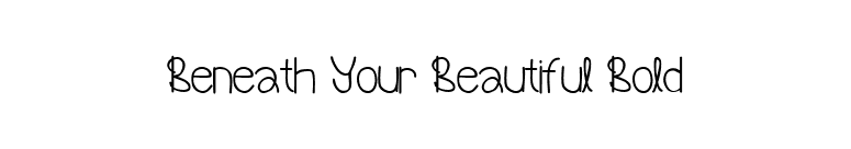 Beneath Your Beautiful Bold font preview