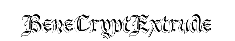 BeneCryptExtrude font preview