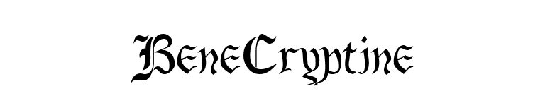 BeneCryptine font preview
