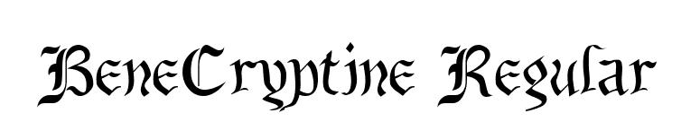 BeneCryptine Regular font preview