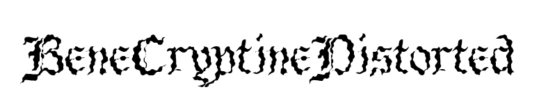 BeneCryptineDistorted font preview