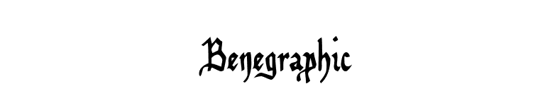 Benegraphic font preview