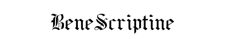 BeneScriptine font preview