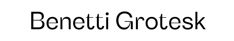 Benetti Grotesk font preview