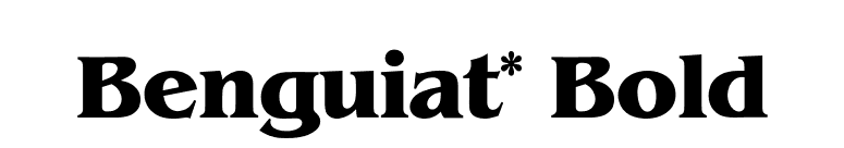 Benguiat* Bold font preview