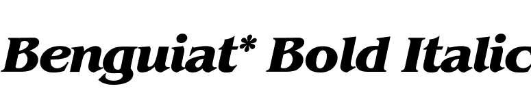 Benguiat* Bold Italic font preview