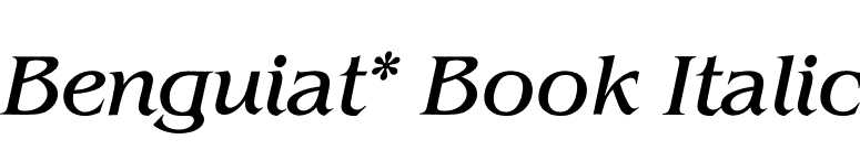 Benguiat* Book Italic font preview
