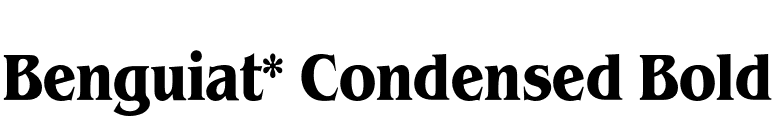 Benguiat* Condensed Bold font preview