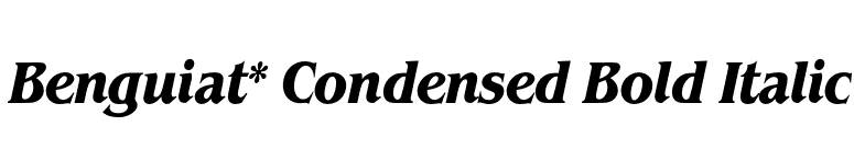 Benguiat* Condensed Bold Italic font preview
