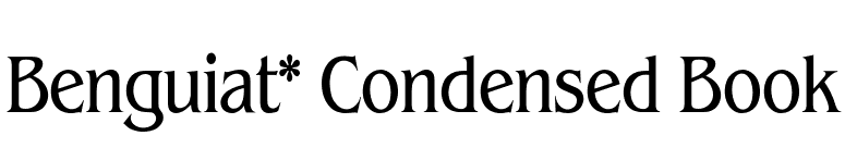 Benguiat* Condensed Book font preview