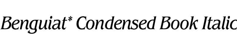 Benguiat* Condensed Book Italic font preview