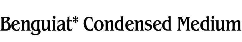 Benguiat* Condensed Medium font preview