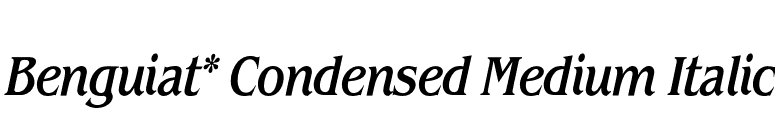 Benguiat* Condensed Medium Italic font preview