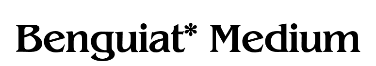 Benguiat* Medium font preview