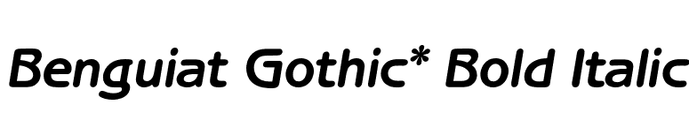 Benguiat Gothic* Bold Italic font preview