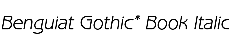 Benguiat Gothic* Book Italic font preview