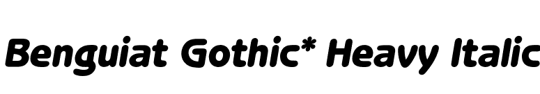 Benguiat Gothic* Heavy Italic font preview