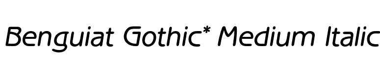 Benguiat Gothic* Medium Italic font preview