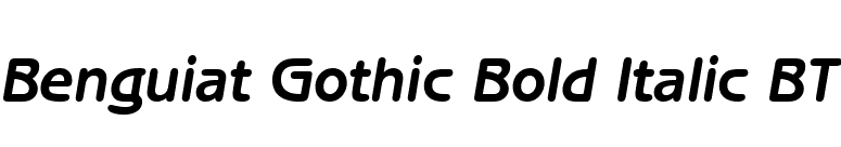 Benguiat Gothic Bold Italic BT font preview