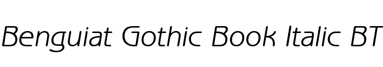 Benguiat Gothic Book Italic BT font preview