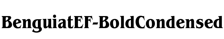 BenguiatEF-BoldCondensed font preview