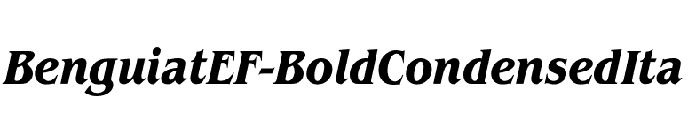 BenguiatEF-BoldCondensedIta font preview