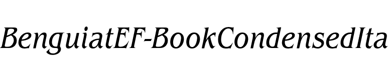 BenguiatEF-BookCondensedIta font preview