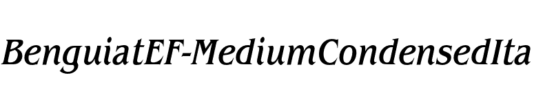 BenguiatEF-MediumCondensedIta font preview