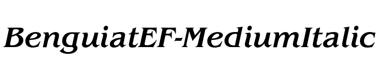 BenguiatEF-MediumItalic font preview