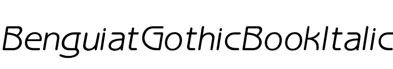 BenguiatGothicBookItalic font preview